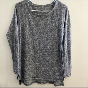 Aerie Marled High low Slit Oversized Sweater‎ Blue Small